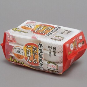 【アイリスオーヤマ　食品　パック米】　低温製法米のおいしいごはん 国産米100％ 150g×6P 4個セット