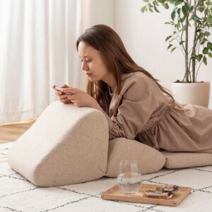 ごろ寝クッション テレビ枕 低反発 3WAY ごろ寝マット 座椅子 まくら ウレタン 北欧 シンプル おしゃれ