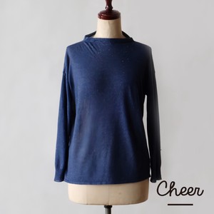 Sweater/Knitwear Pullover Navy Colorful Mock Neck