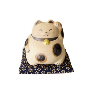 土もの丸ねこ 貯金箱【日本製・萬古焼】