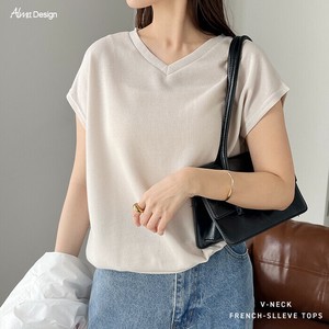 T-shirt Ladies fashion T-Shirt V-Neck Sleeveless French Sleeve Short Sleeve