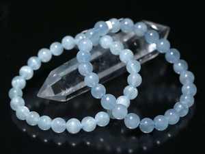 ☆高品質☆【ブレスレット】アクアマリン(3A) (約7.5〜8mm) 【天然石 パワーストーン】