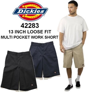 【DICKIES】(ディッキーズ) USA企画 13" Loose Fit Pocket Work Shorts / ハーフパンツ