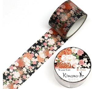 Washi Tape Peony Chrysanthemum Cherry Tree 25mm x 5m