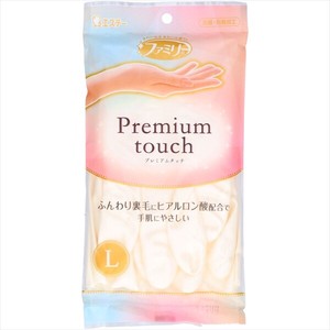 Rubber/Poly Gloves Premium Touch L