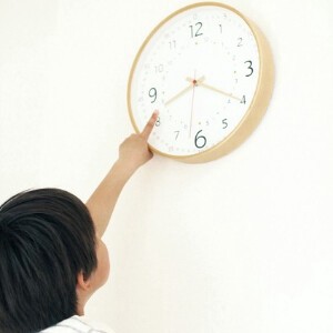 【知育 時計】【学習】天然木クロック 北欧 壁掛時計