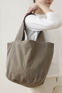 〈新色追加〉ウォッシュドコットン ラウンドバッグ L