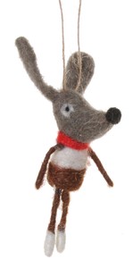 ベビーマウス 10cm クリスマス ツリー オーナメント ネズミ 飾り かわいい おしゃれ ぬいぐるみ