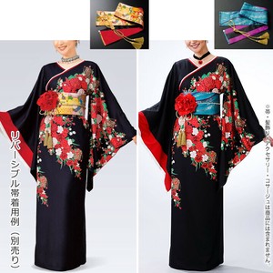 【ステージ衣装】花プリントドレス★着物風 和柄 カラオケ 演歌 コスチューム