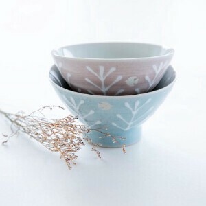 【日本製】【化粧箱入ギフト】【結婚祝い】バードツリー／ペア茶碗セット
