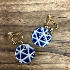 Hasami ware Pierced Earringss Earrings Crystals Made in Japan