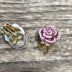 Hasami ware Pierced Earringss Earrings Rose Made in Japan
