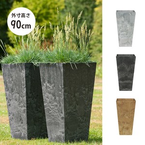 【底面給水鉢／植木鉢／軽量鉢】アートストーン　トールスクエアー　H90cm
