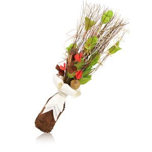 ドライフラワー ブーケ 50cm 完成品 アレンジされたお洒落なフラワーアート 花束 BR/RE/GR