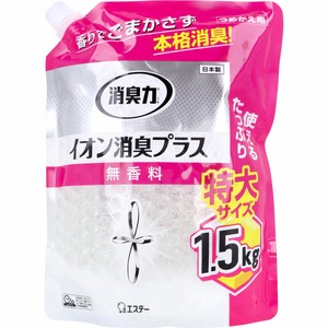 消臭力 クリアビーズ イオン消臭プラス 特大 無香料 詰替用 1.5kg【消臭・芳香剤】