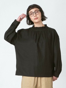 綿ローンフリルブラウス　3色展開　M L LL 3L 《定番商品》《大きいサイズ》