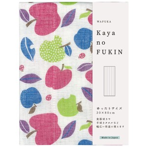 Washcloth/Sponge Apple Kaya-cloth Made in Japan