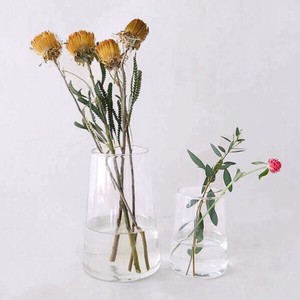 【定番】（高さ12cm・18cm）リューズガラス　ブロードライン  フラワーベース（2サイズ）／花瓶