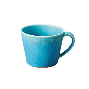 【信楽焼】青彩くし目　マグカップ（日本製）