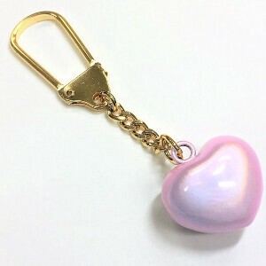 ◇2019新作◇【日本庭園の水琴窟のような音色】水琴鈴 ハートキーホルダー　ピンク