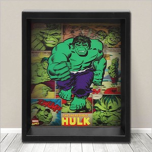 創業36周年セール商品【アメリカン キャラクター】3-D シャドーボックス Hulk