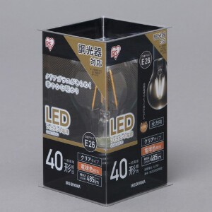 【アイリスオーヤマ　照明　LED電球】　LEDフィラメント電球　調光クリア　電球色40形相当（485lm）
