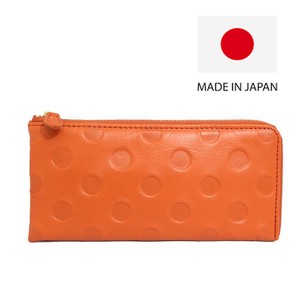 Long Wallet Zucchero Slim SARAI Genuine Leather Ladies Polka Dot Made in Japan