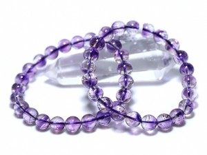 ☆高品質☆【ブレスレット】ラベンダースーパーセブン (5A) (約9〜9.5mm) 【天然石】