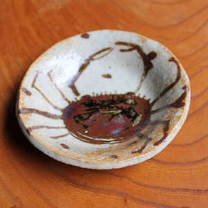 蟹の絵  小皿　（魯山人写し）