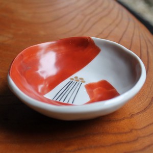 赤椿　小皿