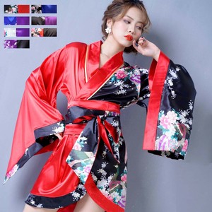 【再入荷】0698ツートンカラー孔雀和柄着物ドレス 和柄 衣装 ダンス よさこい 花魁 コスプレ キャバドレス