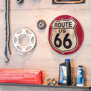 【RT 66】ドーム サイン ROUTE 66 RED 66-CA-MS-225382