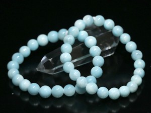 ☆高品質☆【ブレスレット】ブルーアラゴナイト (3A) (約8〜8.5mm) 【天然石 パワーストーン】