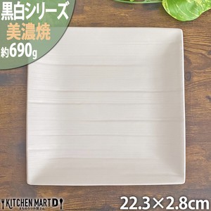 Mino ware Main Plate White 22cm