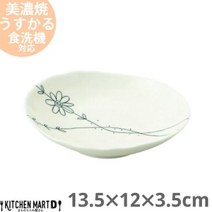 美浓烧 大餐盘/中餐盘 陶器 餐具 日式餐具 条纹/线条 日本国内产 13.5cm 日本制造