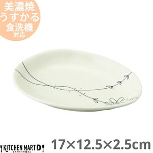 美浓烧 小餐盘 陶器 餐具 日式餐具 条纹/线条 日本国内产 17cm 日本制造