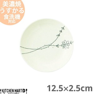 美浓烧 小餐盘 餐具 日式餐具 条纹/线条 12.5cm 日本制造