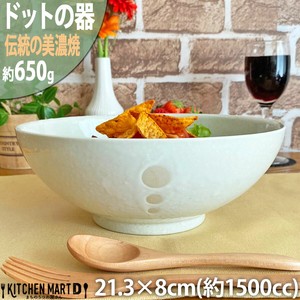 ラーメン丼 ラーメン どんぶり 鉢 美濃焼 7.0 麺鉢/ドットホワイト(21.3cm)