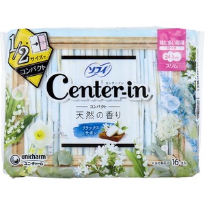 ソフィ CI コンパクト1／2 特に多い昼用 スリム 羽つき リラックスサボンの香り 16個入【生理用品】