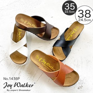 【joy walker】 - クロス ウエッジ サンダル -　4色　#1436P