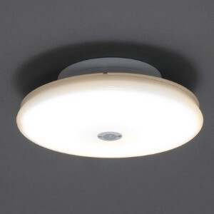 【アイリスオーヤマ　照明　家庭照明】　LED小型シーリングライト　薄形　1200lm　電球色　人感センサー付