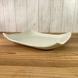 白釉ソギ長角盛皿26cm  美濃焼 和食器 日本製