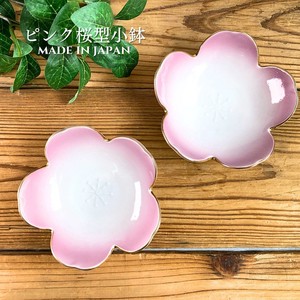 ピンク桜型小鉢　11.2×4.3cm