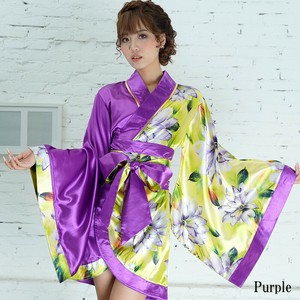 【SALE】0708ツートンカラー花柄着物ドレス 和柄 衣装 ダンス よさこい 花魁 コスプレ キャバドレス