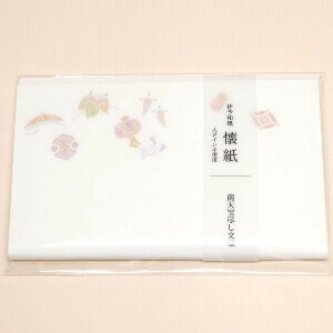 懐紙　南天に宝尽し文様 (なんてんにたからづくし)　伊予和紙