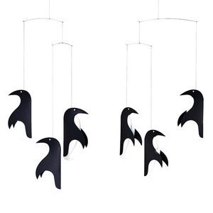 【北欧/ベビー】[Flensted hanging art]ペンギン パレード《モビール》