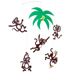 【北欧/ベビー】[Flensted hanging art]モンキーツリー《モビール》