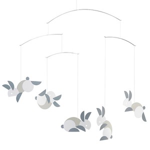 【北欧/ベビー】[Flensted hanging art]サーキュラー バニーズ《モビール》