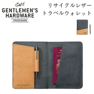 TRAVEL WALLET RECYCLED LEATHER BLACK & TAN（トラベルウォレット リサイクルレザー）