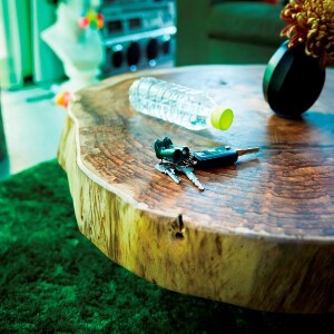 ジェラルド リビングテーブル ローテーブル デスク 天然木 無垢 カウンターテーブル　【代引不可】